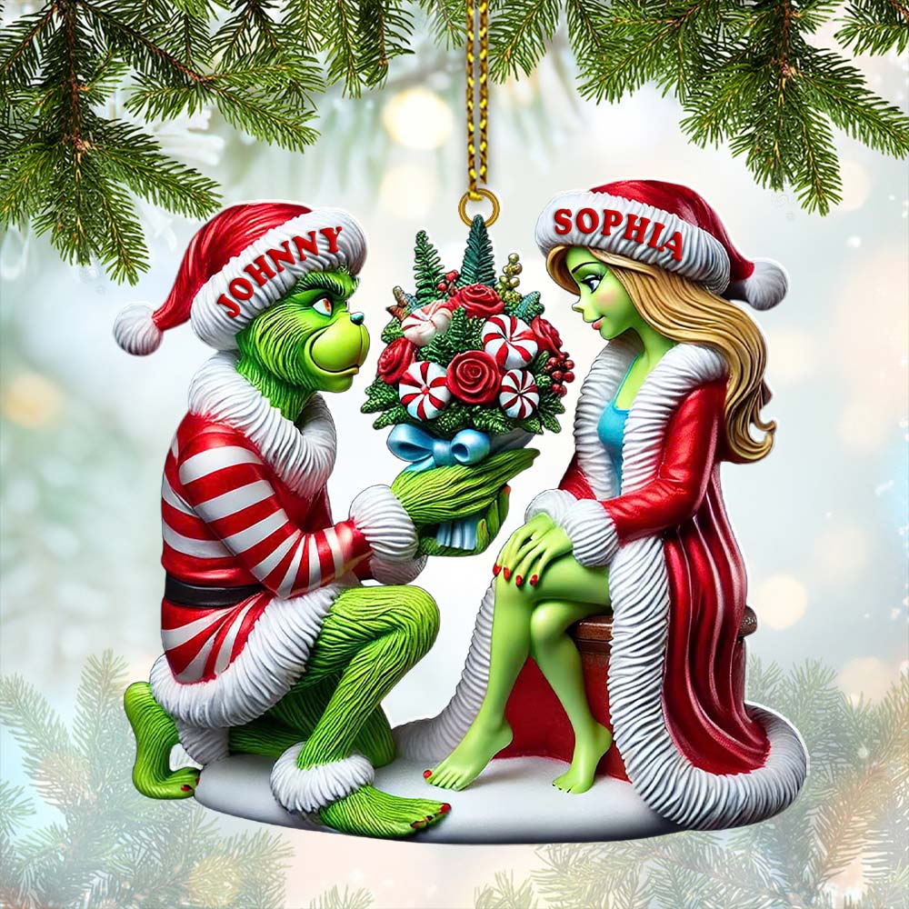 Custom Name Couple Ornament, Couple Christmas Gift