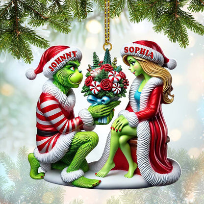 Custom Name Couple Ornament, Couple Christmas Gift