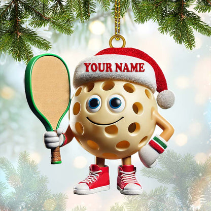 Custom Name Pickleball Ornament, Pickleball Lover Christmas Gift