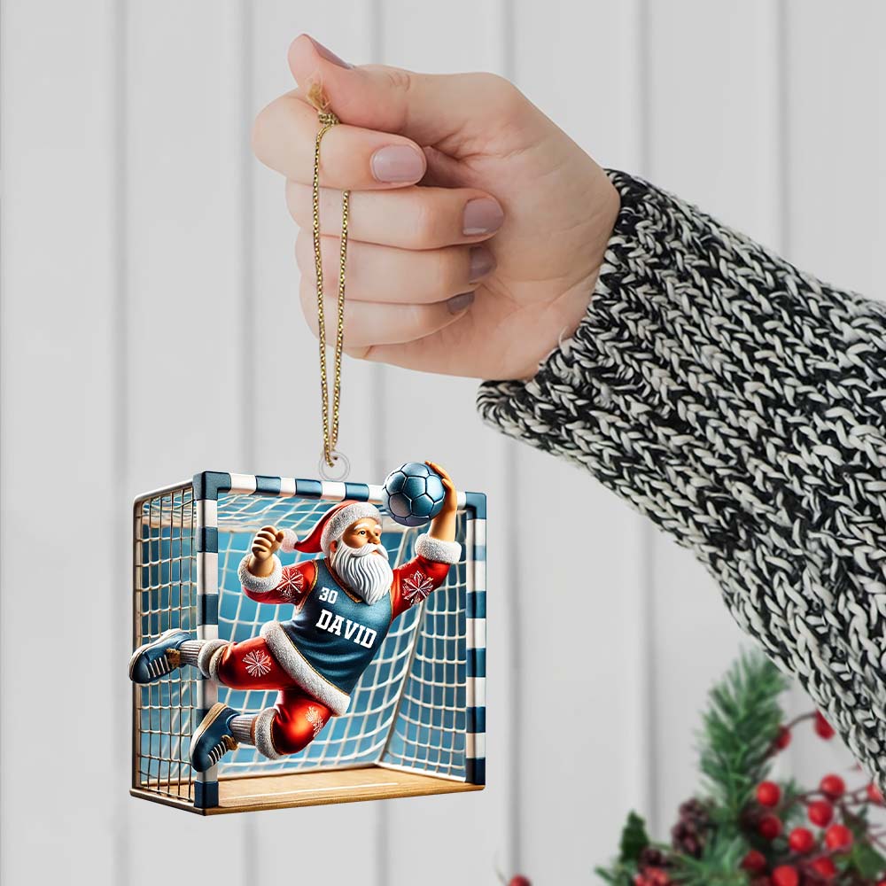 Custom Name and Number Soccer Ornament, Soccer Christmas Gift