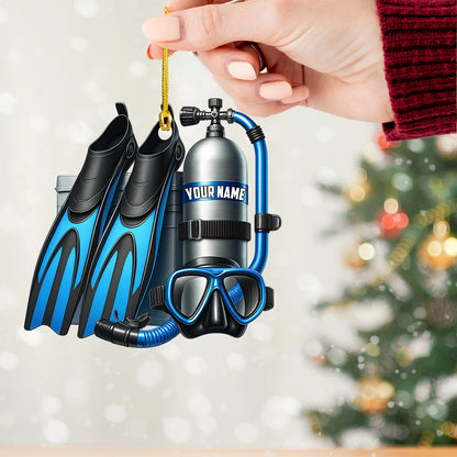 Christmas Diving, Home Decor, Christmas Ornament, Personalized Ornament