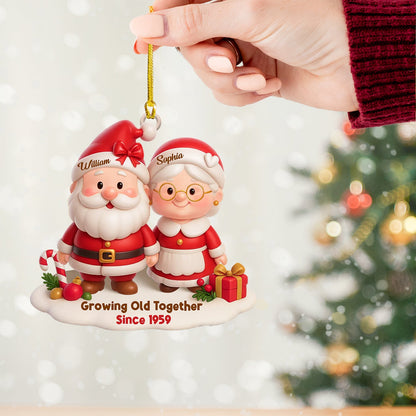 Growing Old Together Christmas, Home Decor, Christmas Ornament, Personalized Ornament