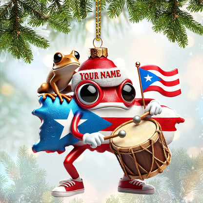 Custom Name Puerto Rico Ornament, Puerto Rico Lover Christmas Gift