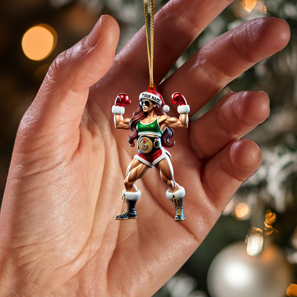 Strong Woman Home Decor Christmas Ornament, Personalized Ornament