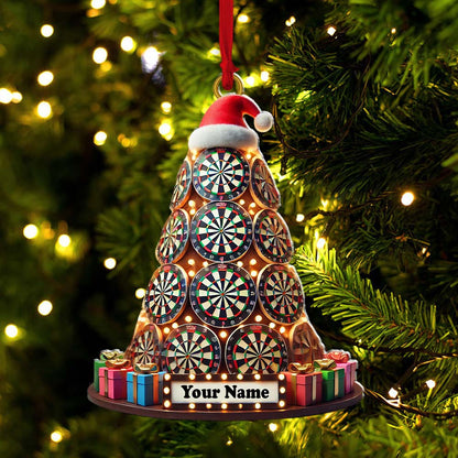 Custom Name Dart Ornament, Christmas Gift Decoration