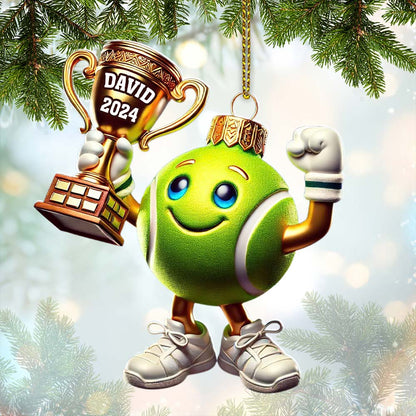 Custom Name Tennis Ornament, Tennis Lover Christmas Gift