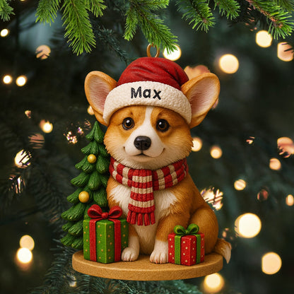 Christmas Tree And Pet, Home Decor, Christmas Ornament, Personalized Ornament