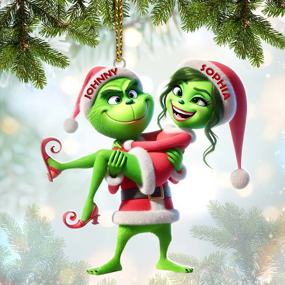 Custom Name Couple Christmas Ornament, Lover Christmas Gift