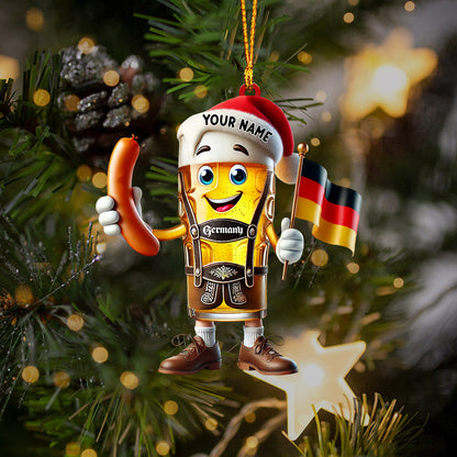 Christmas Beer Home Decor Christmas Ornament, Personalized Ornament