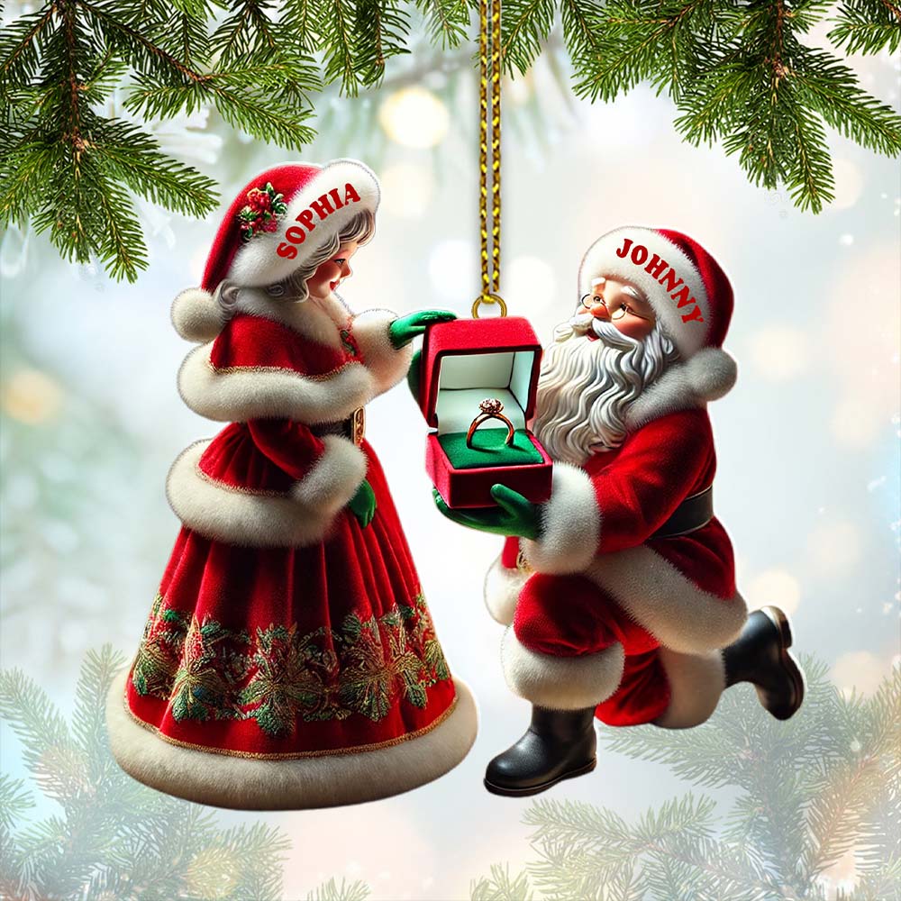 Custom Name Couple Ornament, Couple Christmas Gift