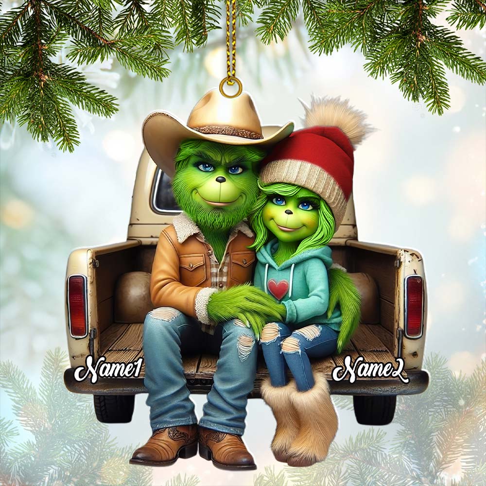 Custom Name Couple Christmas Ornament, Lover Christmas Gift