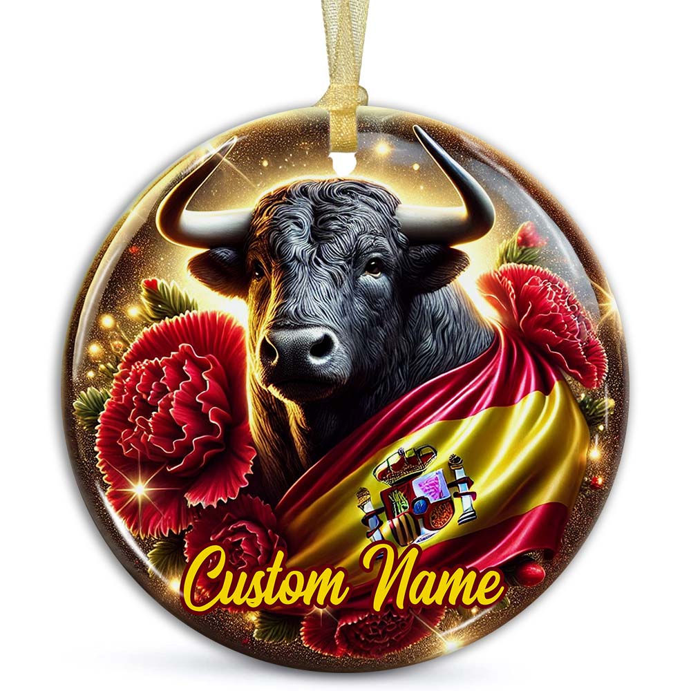 Custom Name Spain Ornament, Christmas Gift for Spain Lover