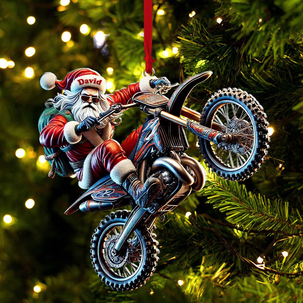 Custom Name Motocross Ornament, Motocross Lover Christmas Gift