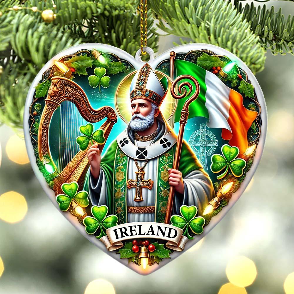 Custom Name Ireland Ornament, Christmas Gift for Ireland Lover
