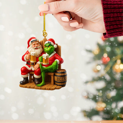 Beer Friends, Home Decor, Christmas Ornament, Personalized Ornament