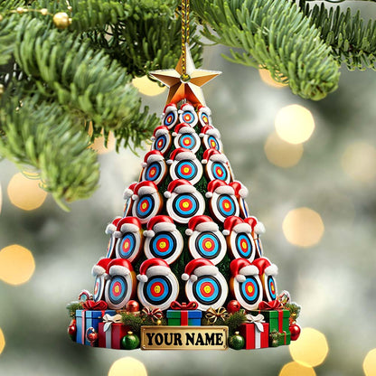 Custom Name Archery Christmas Tree Ornament, Christmas Gift
