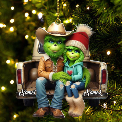 Custom Name Couple Christmas Ornament, Lover Christmas Gift