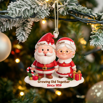 Growing Old Together Christmas, Home Decor, Christmas Ornament, Personalized Ornament