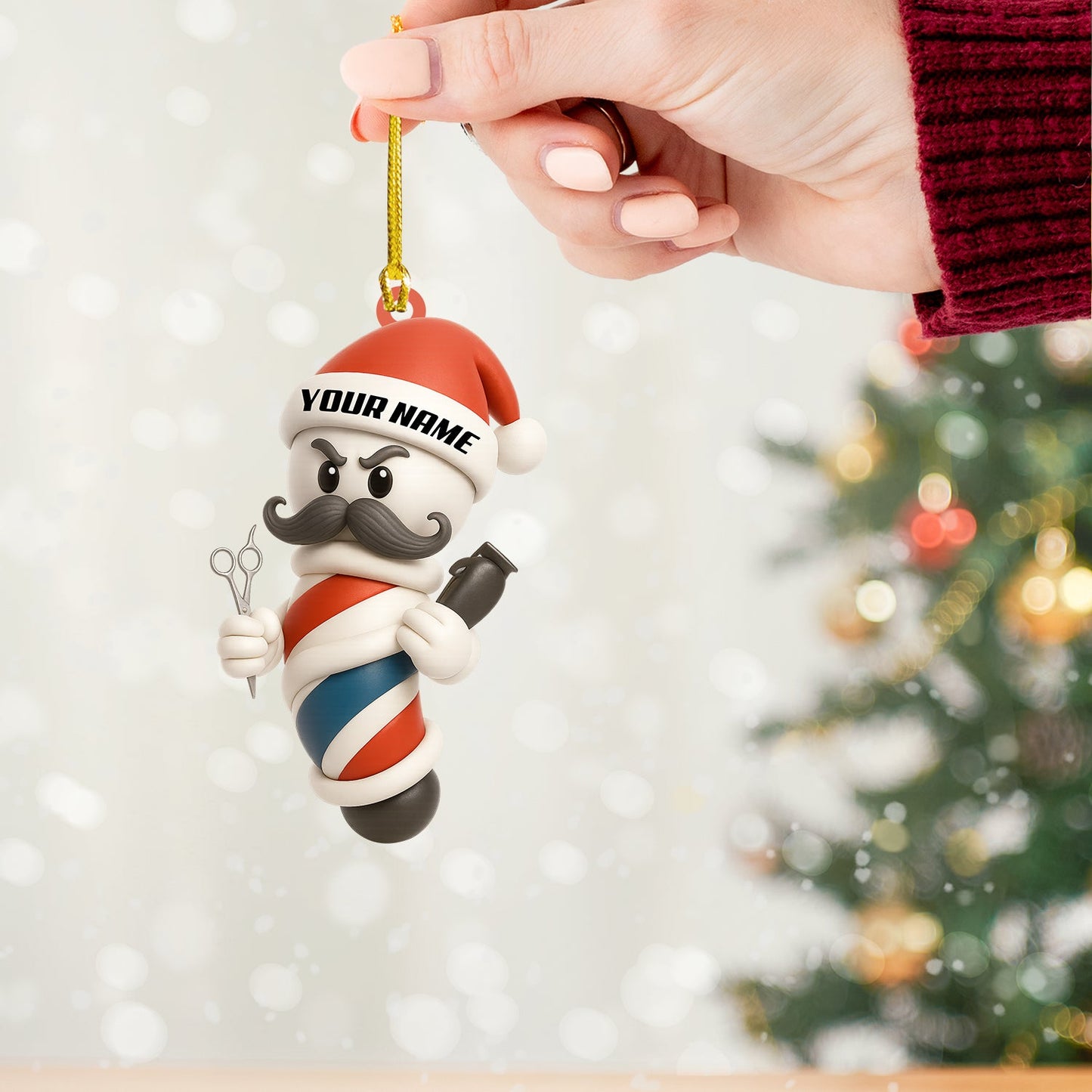 Barber Christmas, Home Decor, Christmas Ornament, Personalized Ornament