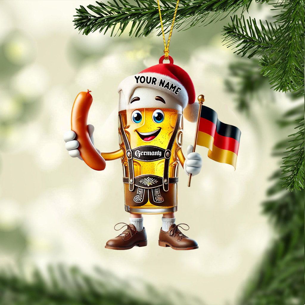 Christmas Beer Home Decor Christmas Ornament, Personalized Ornament