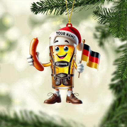 Christmas Beer Home Decor Christmas Ornament, Personalized Ornament