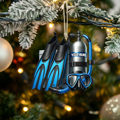 Christmas Diving, Home Decor, Christmas Ornament, Personalized Ornament