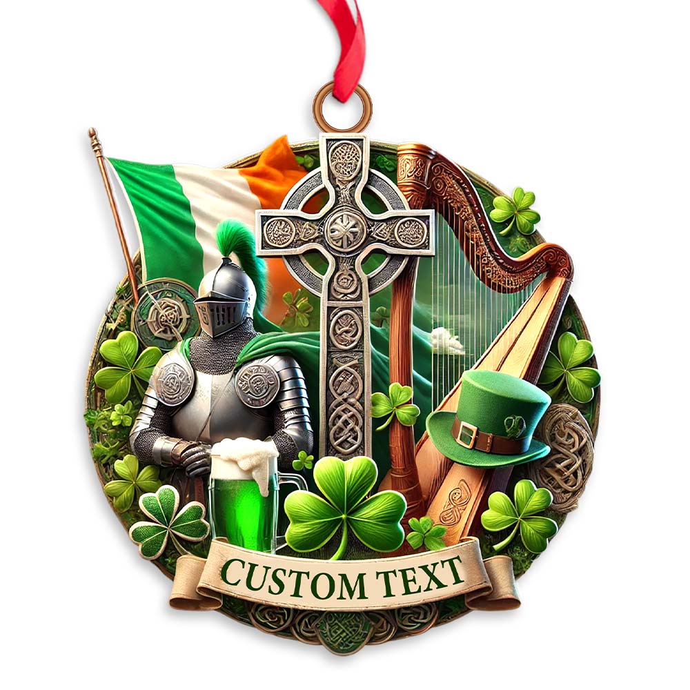 Custom Name Ireland Ornament, Christmas Gift for Ireland Lover