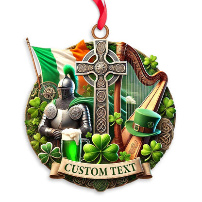 Custom Name Ireland Ornament, Christmas Gift for Ireland Lover