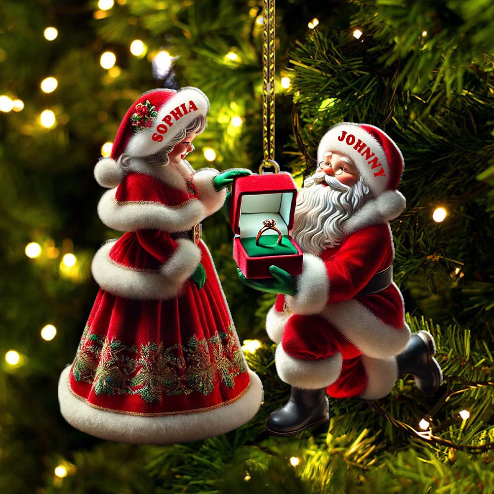 Custom Name Couple Ornament, Couple Christmas Gift