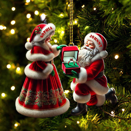 Custom Name Couple Ornament, Couple Christmas Gift