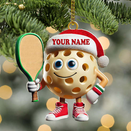 Custom Name Pickleball Ornament, Pickleball Lover Christmas Gift