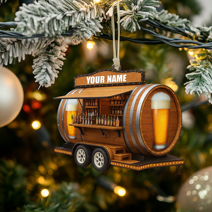 Christmas Beer Shop, Home Decor, Christmas Ornament, Personalized Ornament