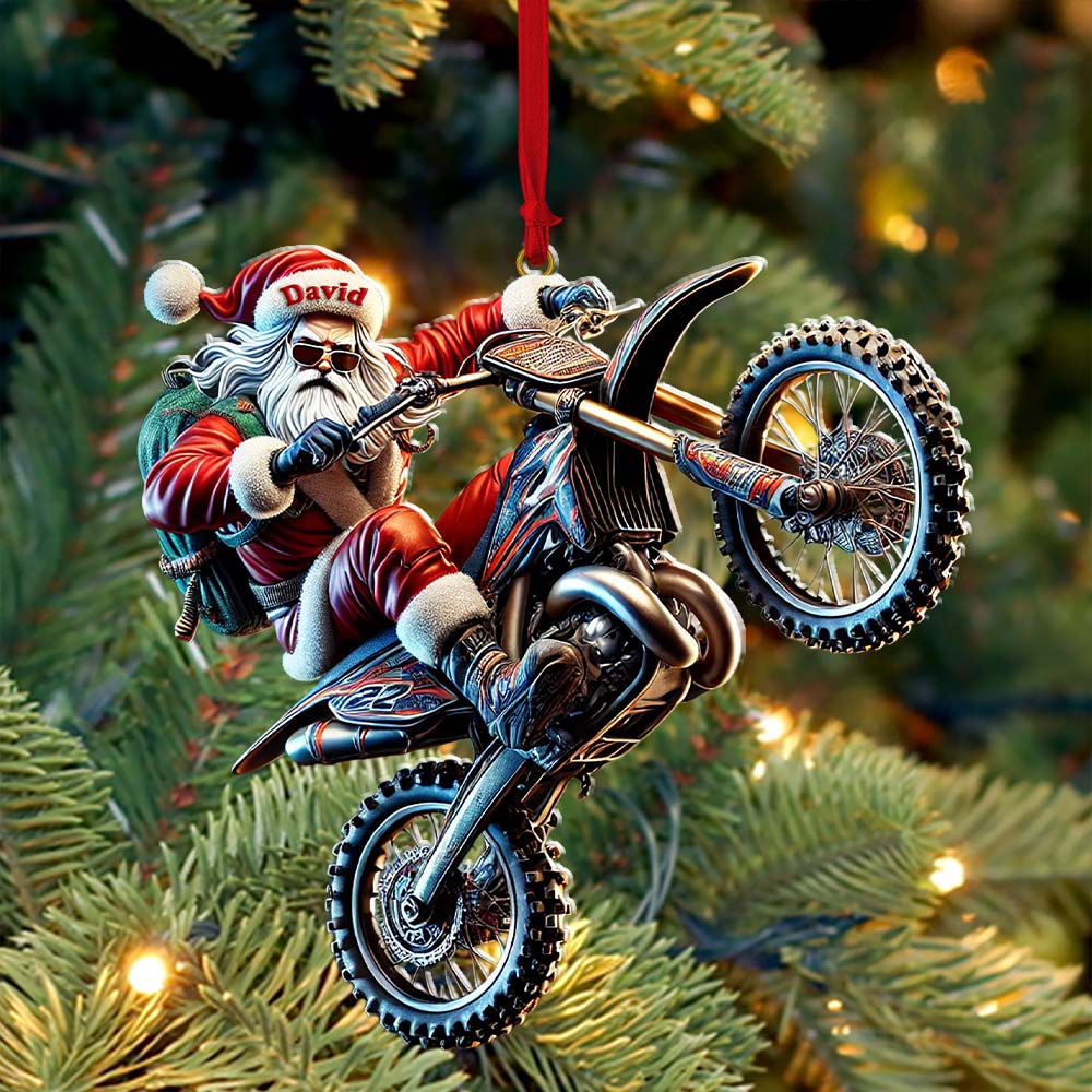 Custom Name Motocross Ornament, Motocross Lover Christmas Gift