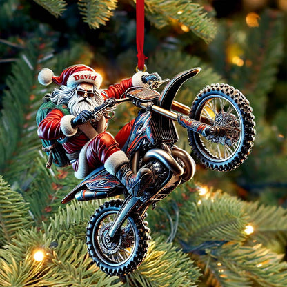 Custom Name Motocross Ornament, Motocross Lover Christmas Gift