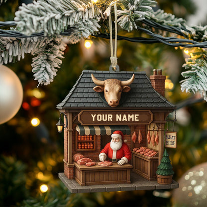 Christmas Beef, Home Decor, Christmas Ornament, Personalized Ornament
