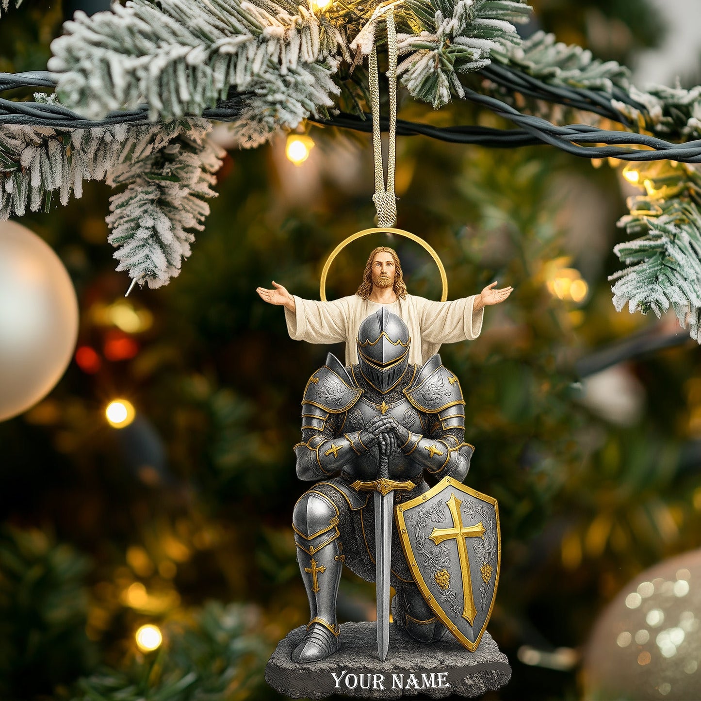Christian Faithful Knight Gift For Christian, Home Decor, Christmas Ornament, Personalized Ornament