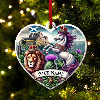 Custom Name Scotland Ornament, Christmas Gift for Scotland Lover