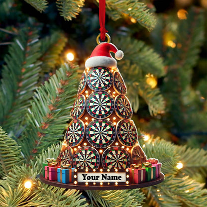 Custom Name Dart Ornament, Christmas Gift Decoration