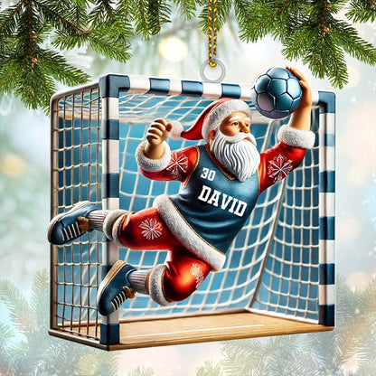 Custom Name and Number Soccer Ornament, Soccer Christmas Gift