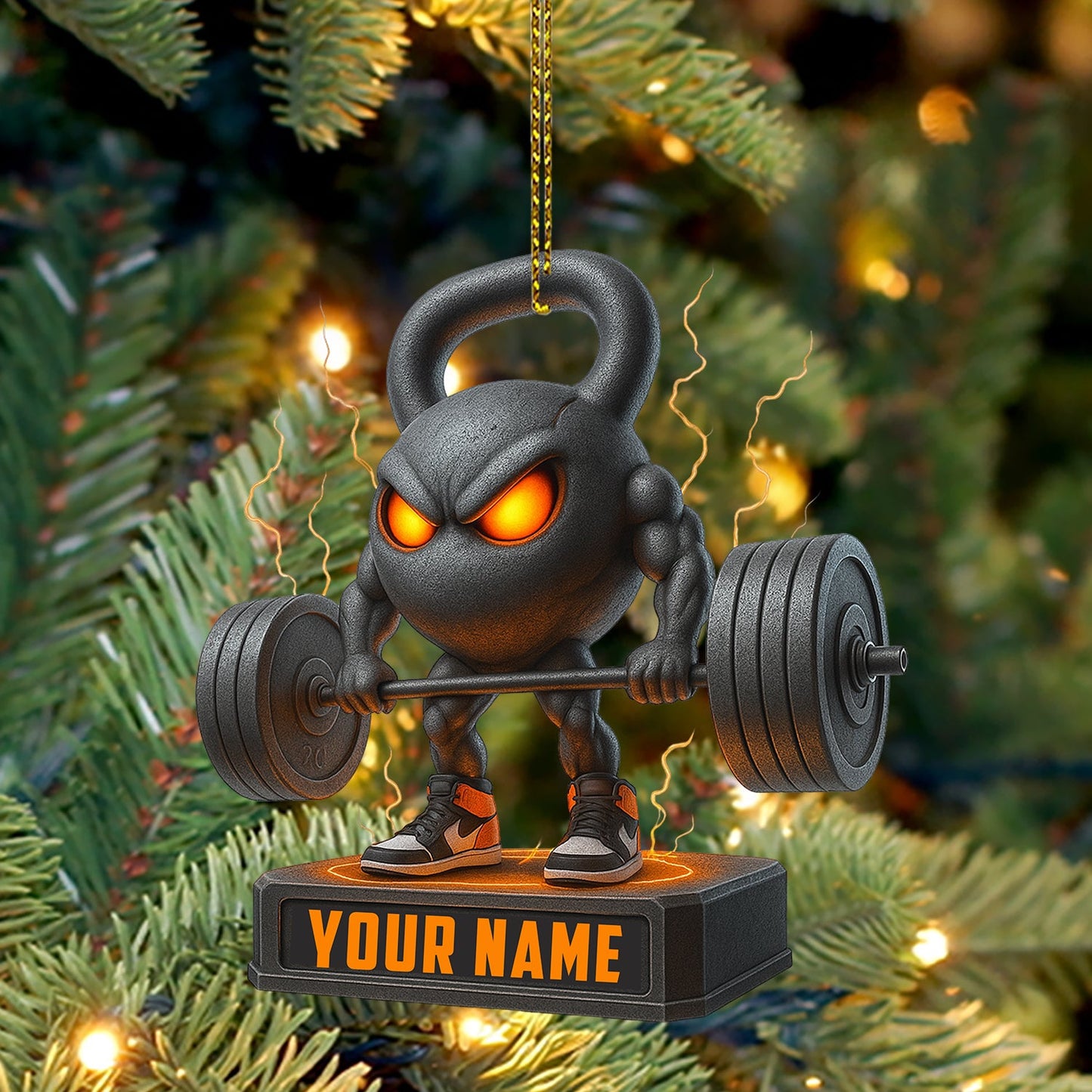 Weightlifting, Home Decor, Christmas Ornament, Personalized Ornament