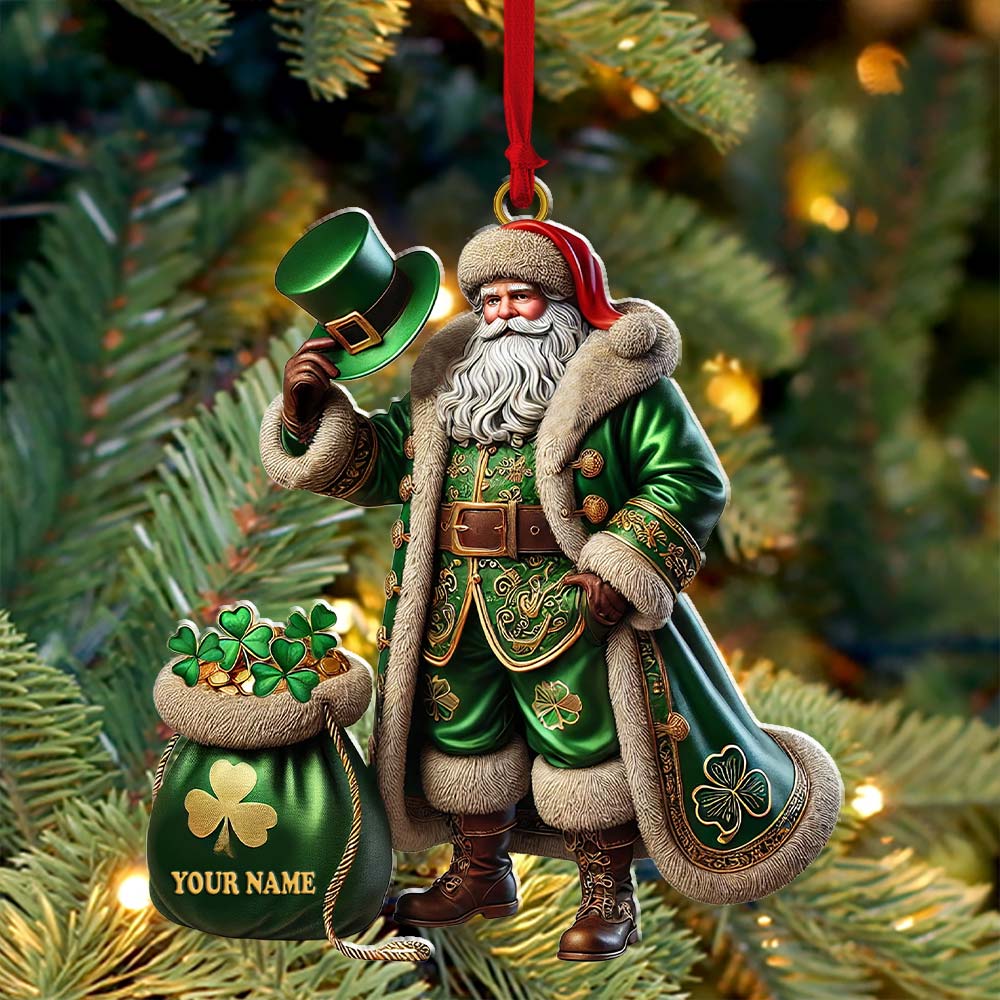 Custom Name Ireland Ornament, Ireland Lover Christmas Gift