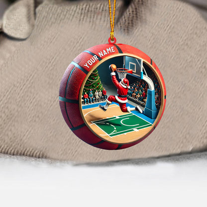 Ball Basketball Decor Christmas Ornament, Personalized Ornament