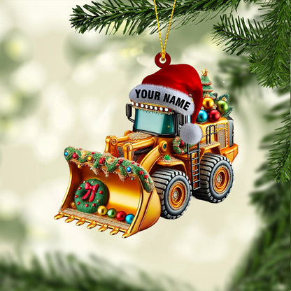Sweet Snow Plow Home Decor Christmas Ornament, Personalized Ornament