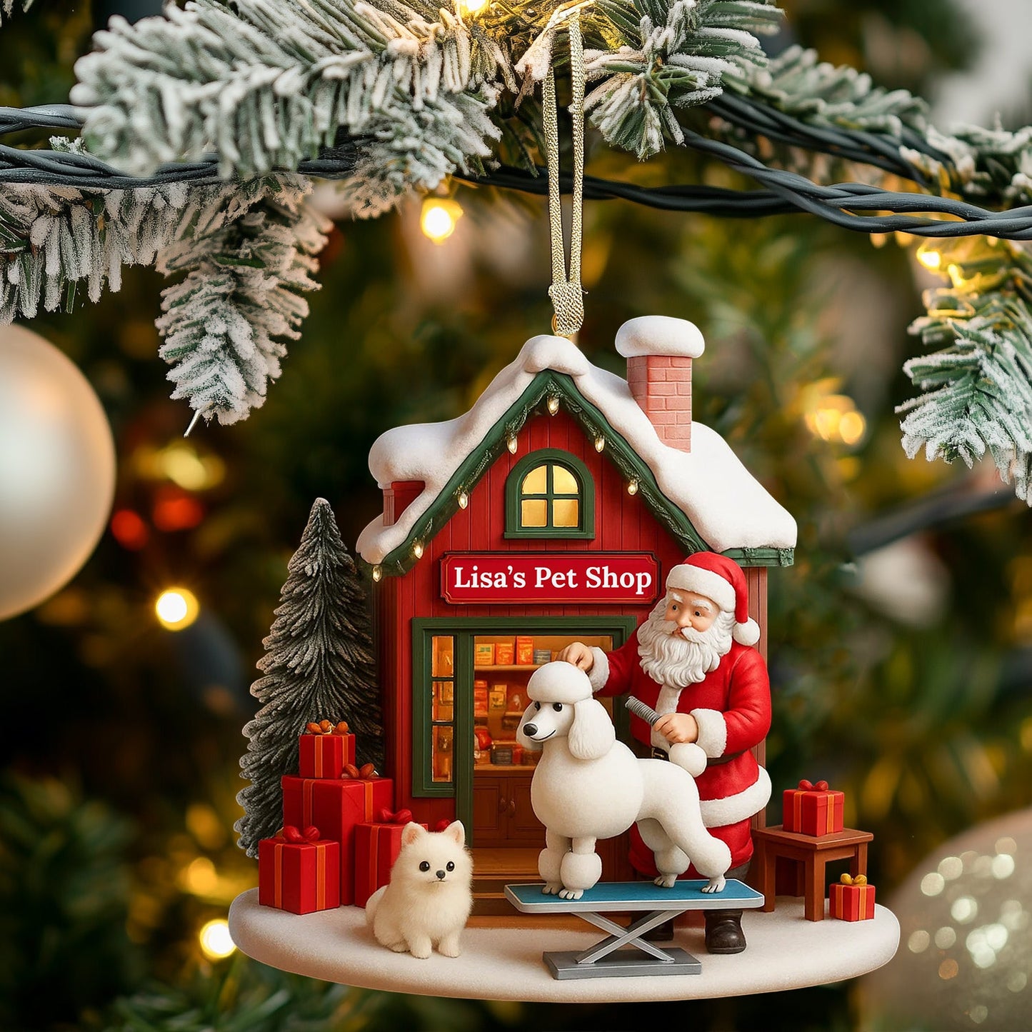 Christmas Pet Shop, Home Decor, Christmas Ornament, Personalized Ornament