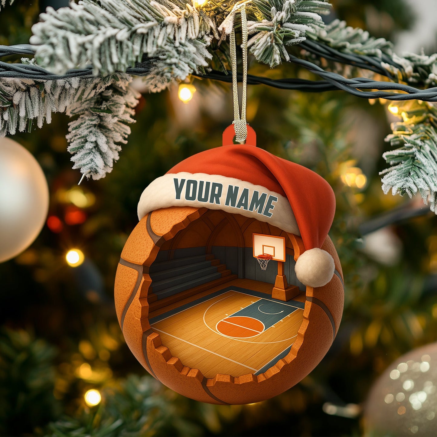 Christmas Basketball Lover, Home Decor, Christmas Ornament, Personalized Ornament