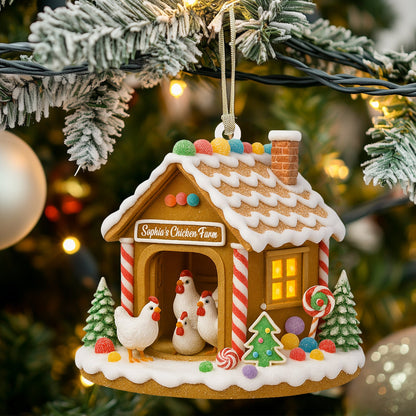 Chicken Farm, Home Decor, Christmas Ornament, Personalized Ornament