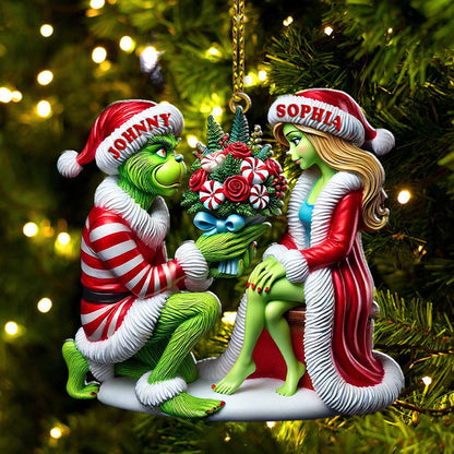 Custom Name Couple Ornament, Couple Christmas Gift