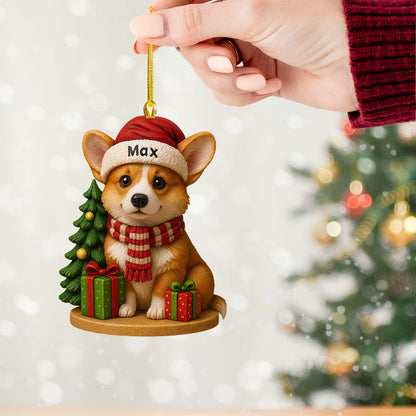 Christmas Tree And Pet, Home Decor, Christmas Ornament, Personalized Ornament