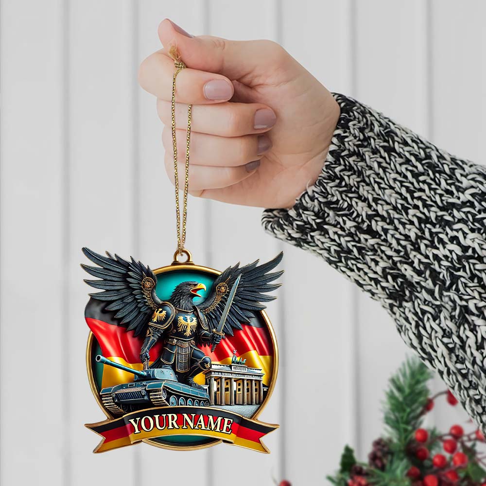 Custom Name Germany Ornament, Christmas Gift for Germany Lover