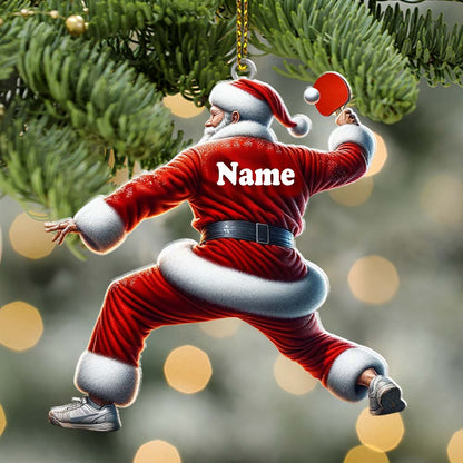 Custom Name Ping Pong Santa Ornament, Ping Pong Christmas Gift
